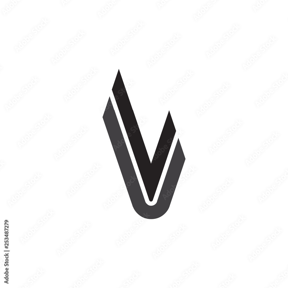 Initial Letter V Abstract Design Logo - Elements Initial Letter V Abstract Design Logo - Elements
