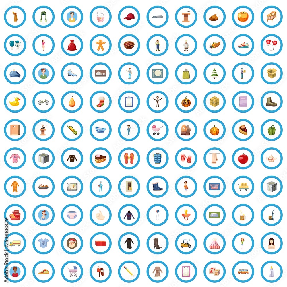 100 donation icons set in cartoon style for any design vector illustration 100 donation icons set in cartoon style for any design vector illustration