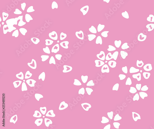 Japanese Cute Pink Cherry Blossom Pattern