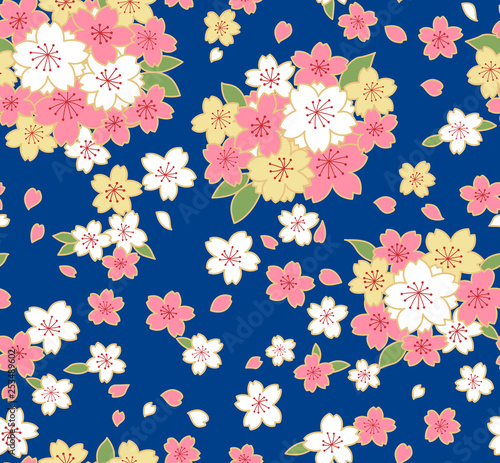 Japanese Gorgeous Cherry Blossom Pattern