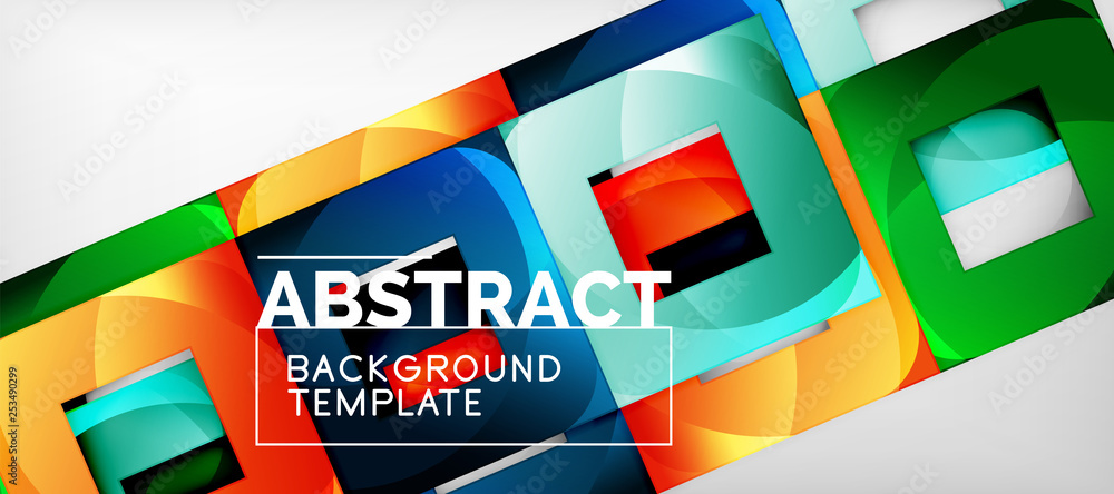 Obraz premium Abstract squares geometric background can be used in cover design, book design, website background
