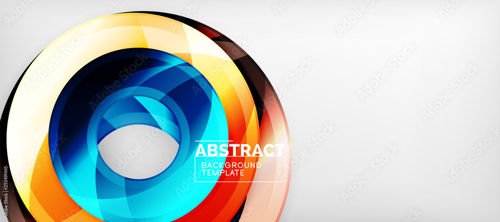 Modern geometric circles abstract background, colorful round shapes with shadow effects Modern geometric circles abstract background, colorful round shapes with shadow effects