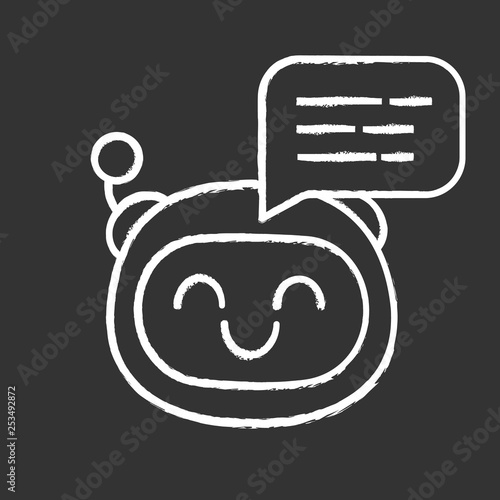 Chatbot message chalk icon