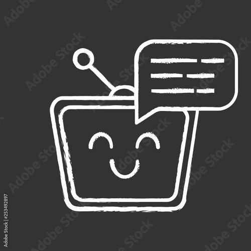 Chatbot message chalk icon