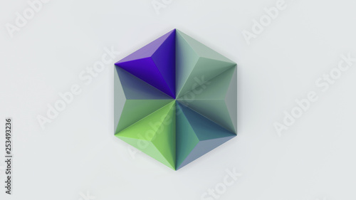 porcelain tile triangular 3D illustration