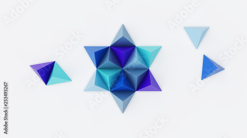 porcelain tile triangular 3D illustration