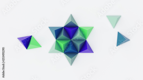 porcelain tile triangular 3D illustration
