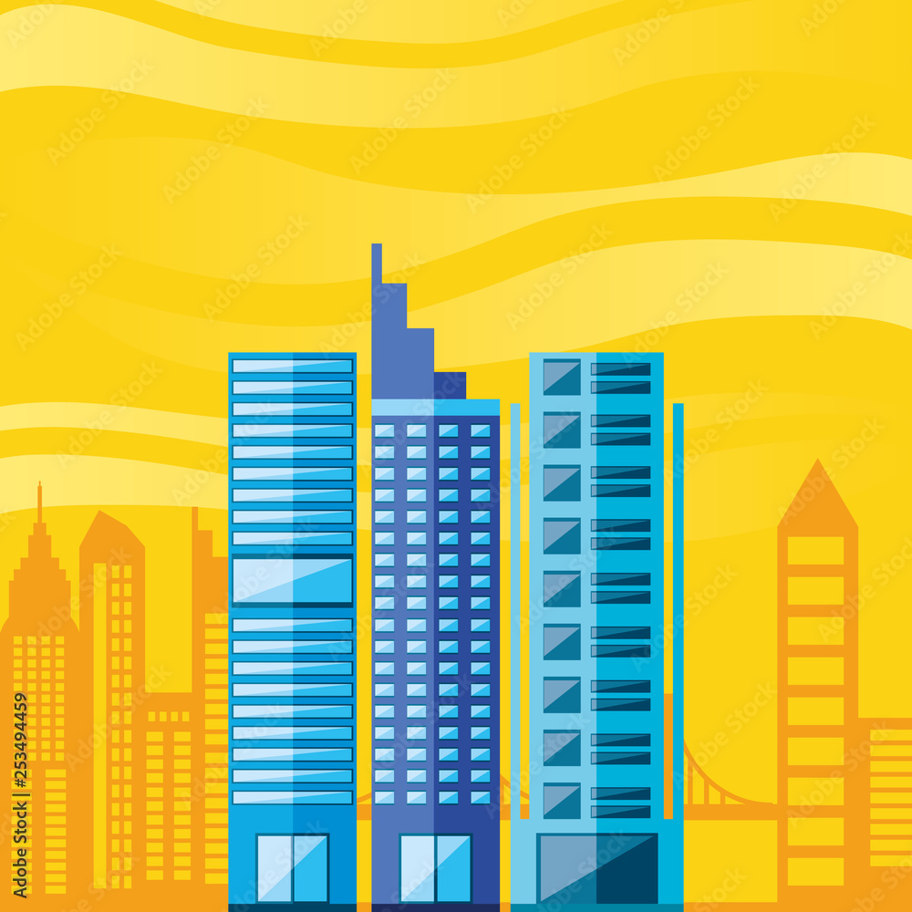 Obraz premium buildings cityscape scene day