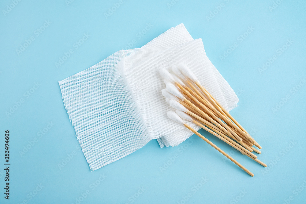 Medical products, absorbent cotton swabs and gauze Medical products, absorbent cotton swabs and gauze