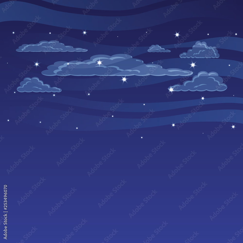 Obraz premium sky with clouds night scene