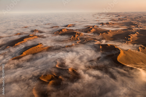 sunrise, aerial, desert dunes, Sussusvlei