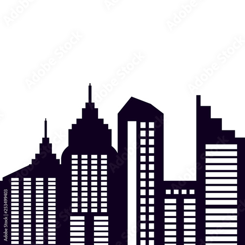 buildings cityscape scene isolated icon © djvstock