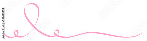 Kalligrafie Brustkrebsschleife Pink