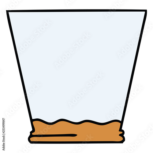 quirky hand drawn cartoon whisky tumbler
