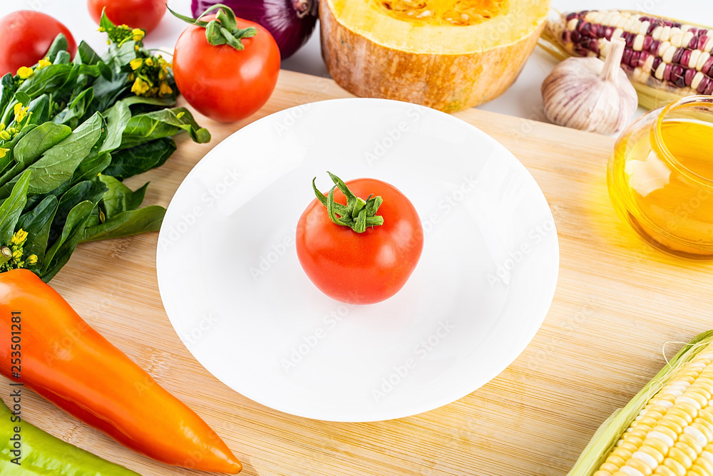 Fresh vegetables, melons, fruits and oils, ingredients, nutrition concept background material Fresh vegetables, melons, fruits and oils, ingredients, nutrition concept background material