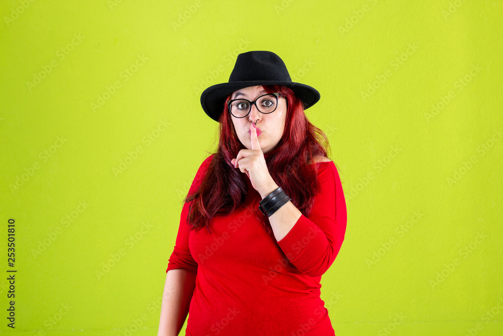 Top secret! Do not say to anyone! Close up photo portrait of attractive funky funny beautiful lovely cute pretty sexy nice confident adorable charming with big eyes asking to keep be patient Top secret! Do not say to anyone! Close up photo portrait of attractive funky funny beautiful lovely cute pretty sexy nice confident adorable charming with big eyes asking to keep be patient
