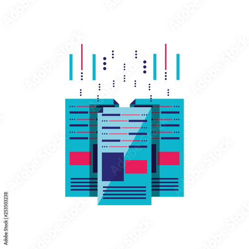 set of data center isolated icon