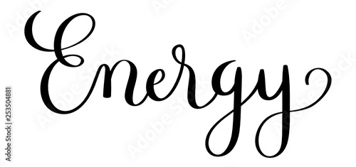 ENERGY brush calligraphy banner