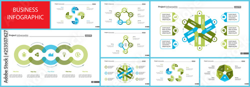 Business inforgraphic design set for project management concept