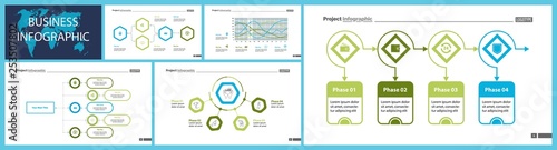 Business inforgraphic design set for project management concept