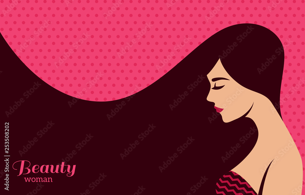 Woman with dark hair Woman with dark hair