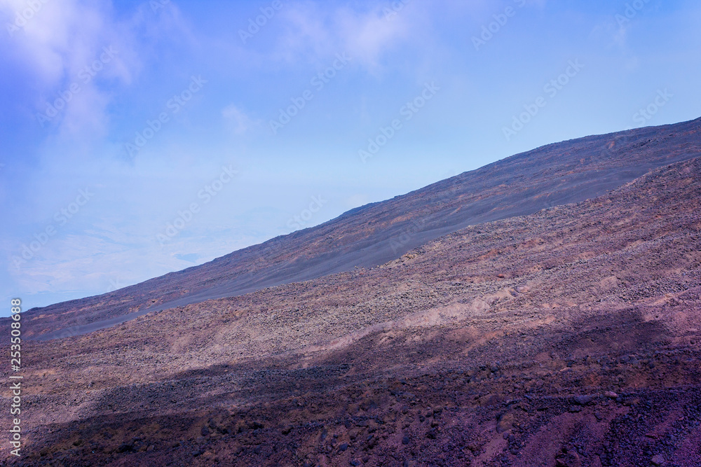 Fototapeta premium Mount Etna, active volcano on the east coast of Sicily, Italy.