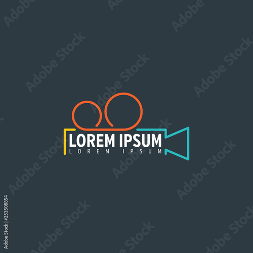 video camera vector logo design