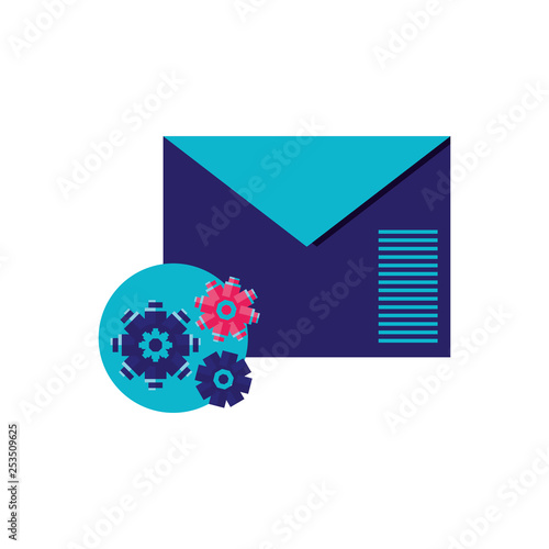 envelope mail with gears pinion