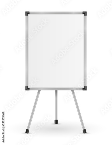 empty whiteboard magnetic marker for presentations training and education stock vector illustration