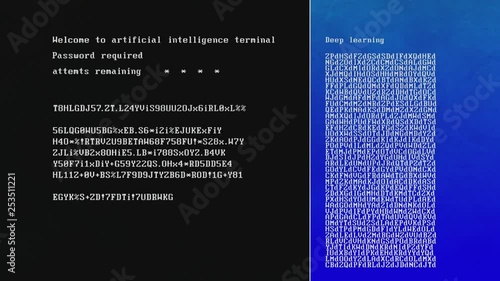Terminal | Ai | System Loading Code - Deep learning | PREMIUM photo