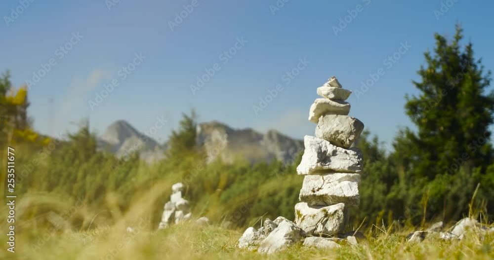 This is a shot of a stone figure standing in the nature This is a shot of a stone figure standing in the nature