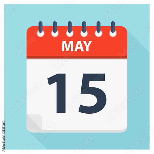 May 15 - Calendar Icon - Calendar design template