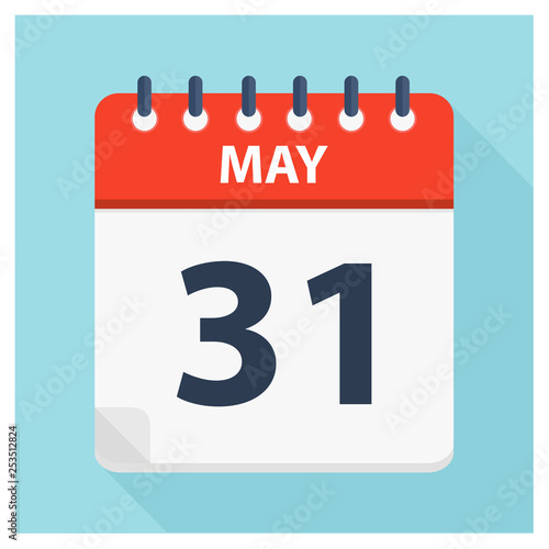 May 31 - Calendar Icon - Calendar design template