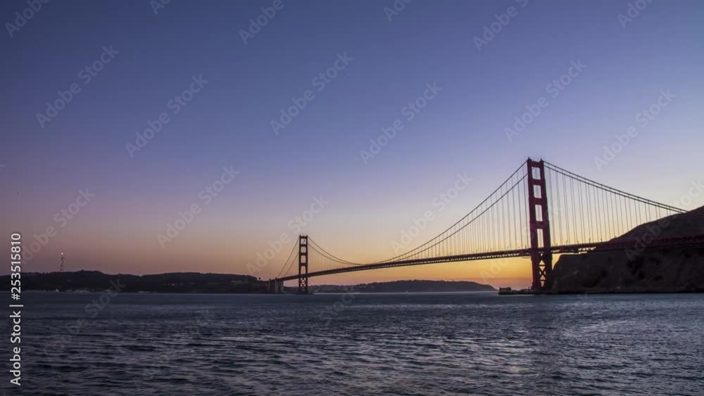 sunset by the famous Bridge at the city of San Francisco, Golden gate sunset by the famous Bridge at the city of San Francisco, Golden gate