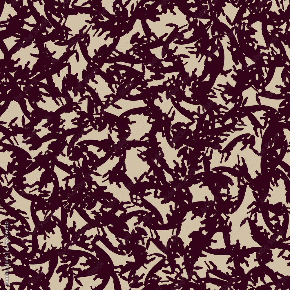 Urban UFO camouflage of various shades of beige and red colors Urban UFO camouflage of various shades of beige and red colors