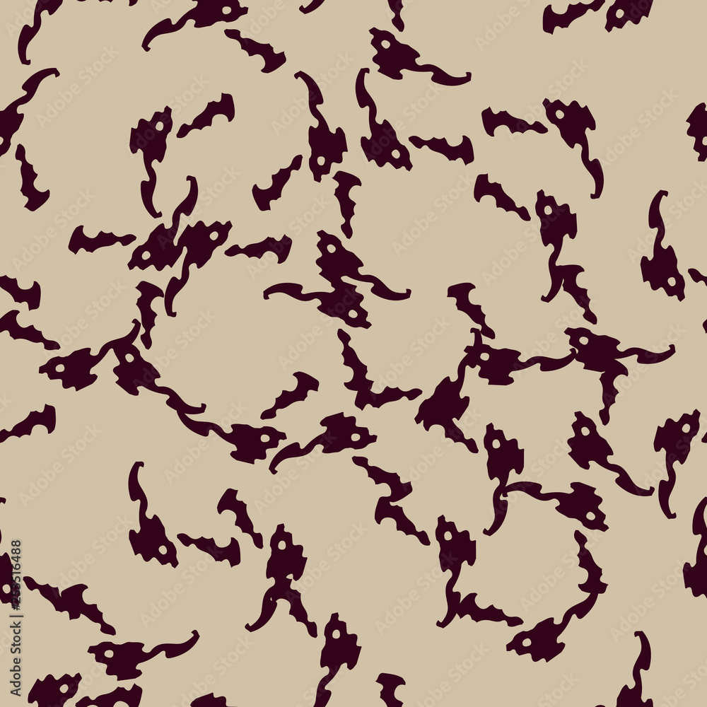 Urban UFO camouflage of various shades of beige and red colors Urban UFO camouflage of various shades of beige and red colors