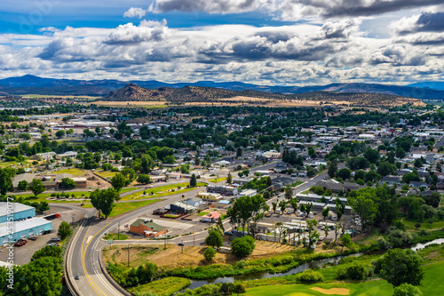 Overlooking view at Prineville from Ochoco Wayside State Park viewpoint, Central Oregon, USA. © Matthieu