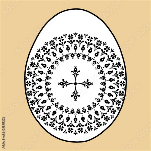 Easter egg joy holiday with a cross