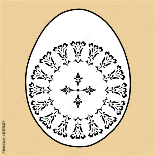 Easter egg joy holiday with a cross