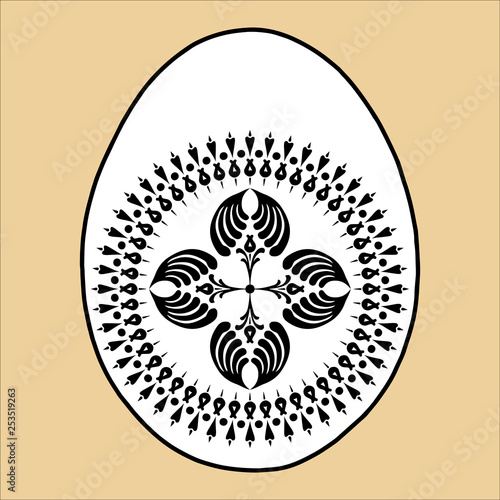 Easter egg joy holiday with a cross