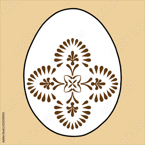 Easter egg joy holiday with a cross
