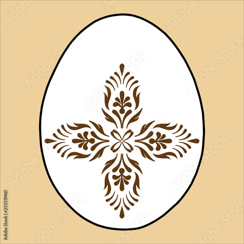 Easter egg joy holiday with a cross