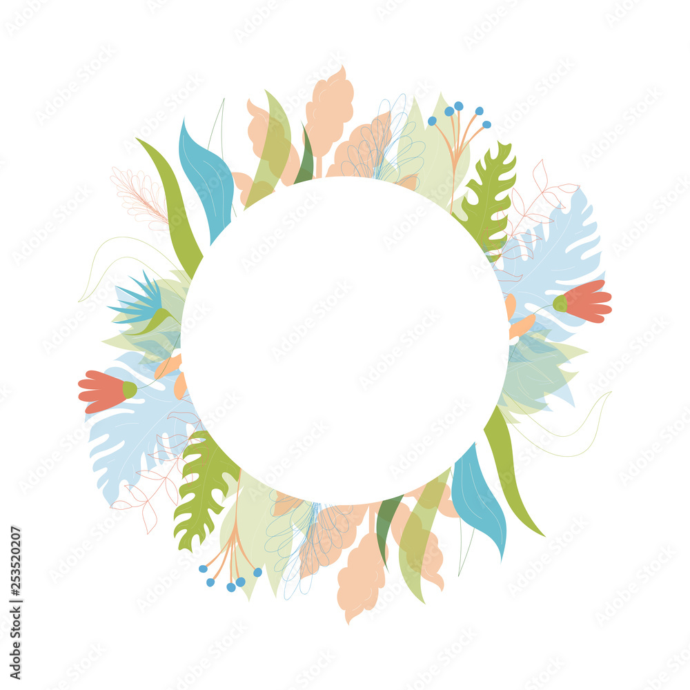 Vector floral greeting card template Vector floral greeting card template