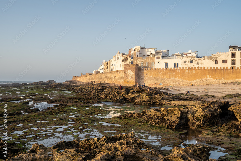 The small fisher town Essaouira in Morocco at sunset