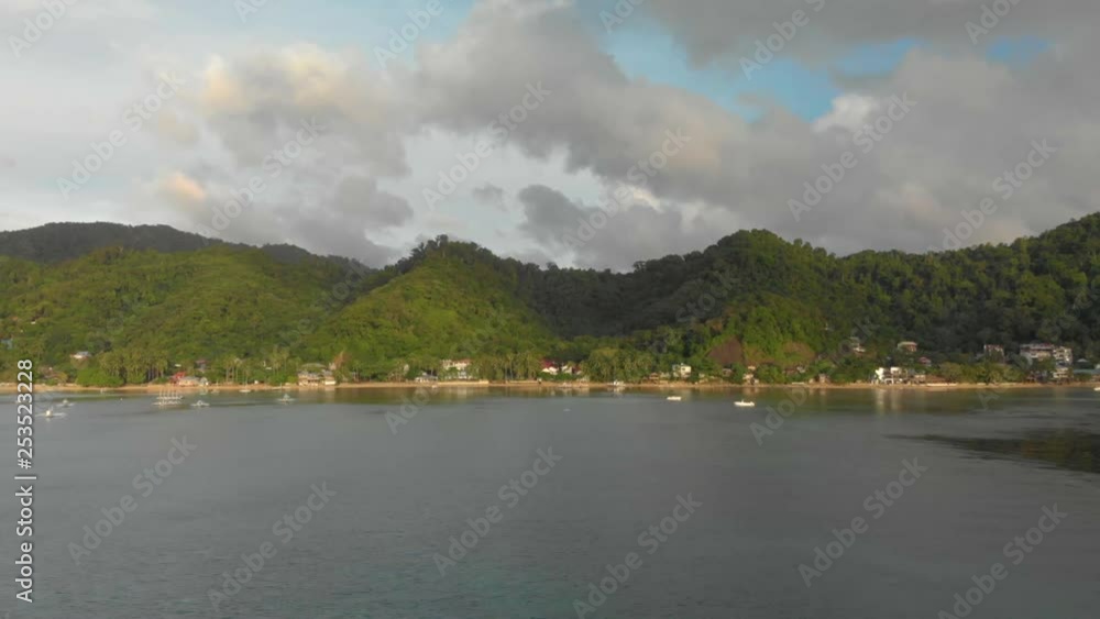 Drone flying alongside the coast of El Nido, Manila. Drone flying alongside the coast of El Nido, Manila.