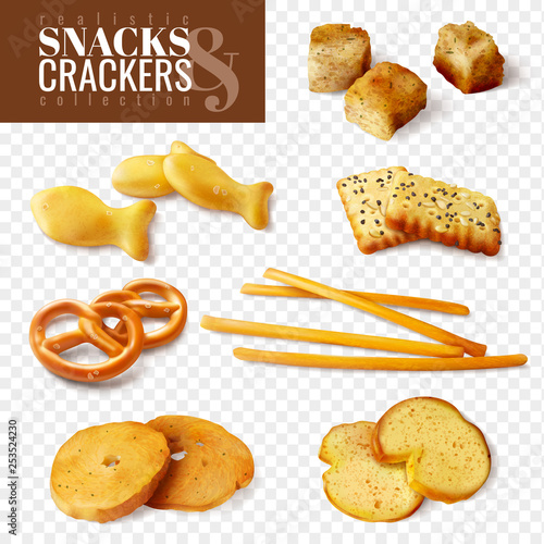 Crackers And Snacks Transparent Set