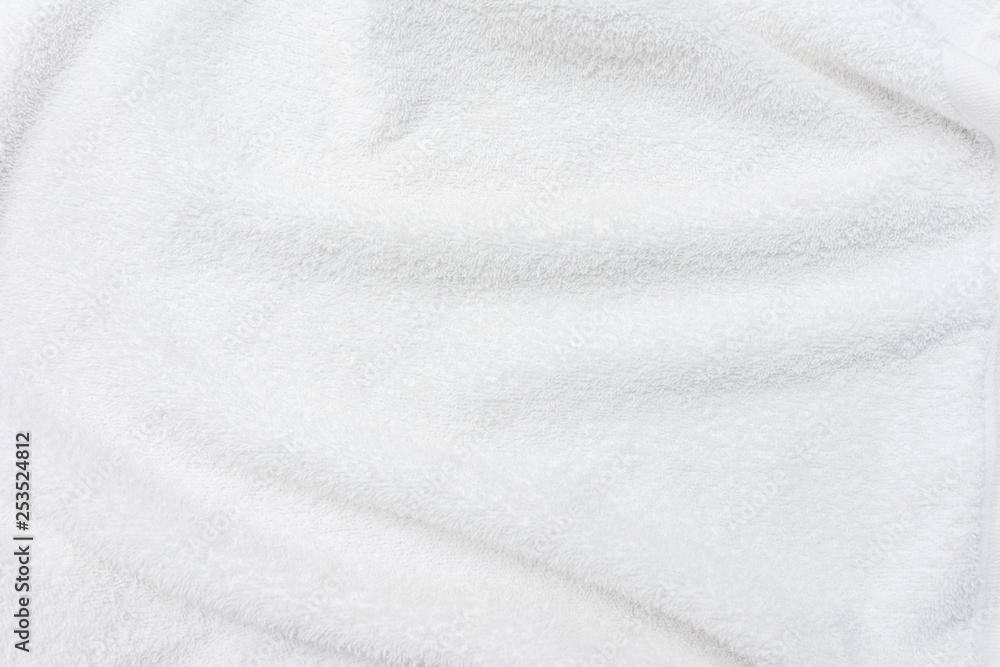 white crumpled blanket, texture, background, top view