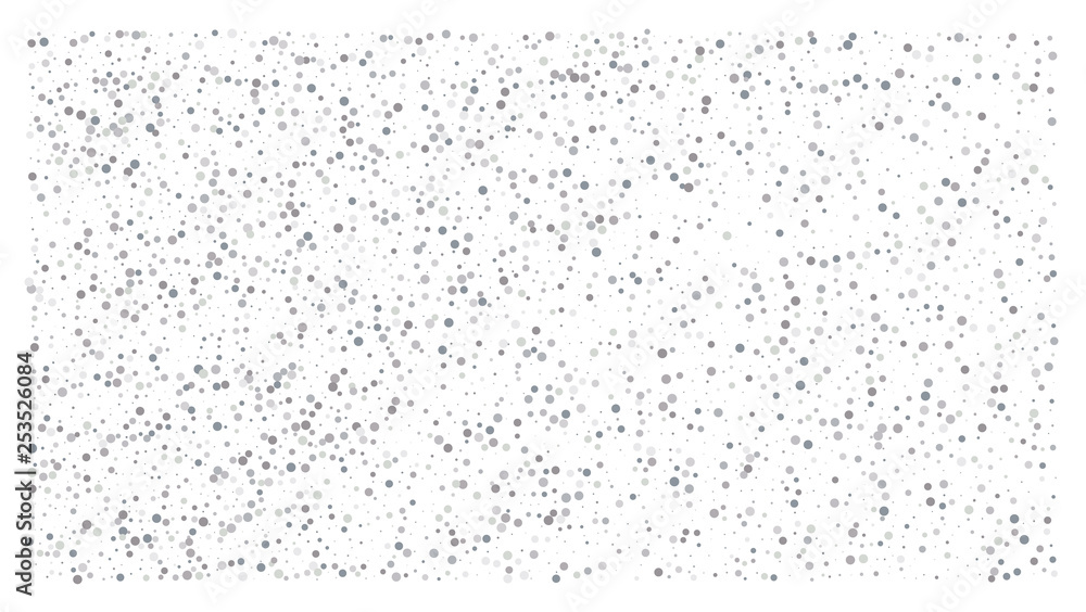 Silver polka dot small confetti on white background Silver polka dot small confetti on white background