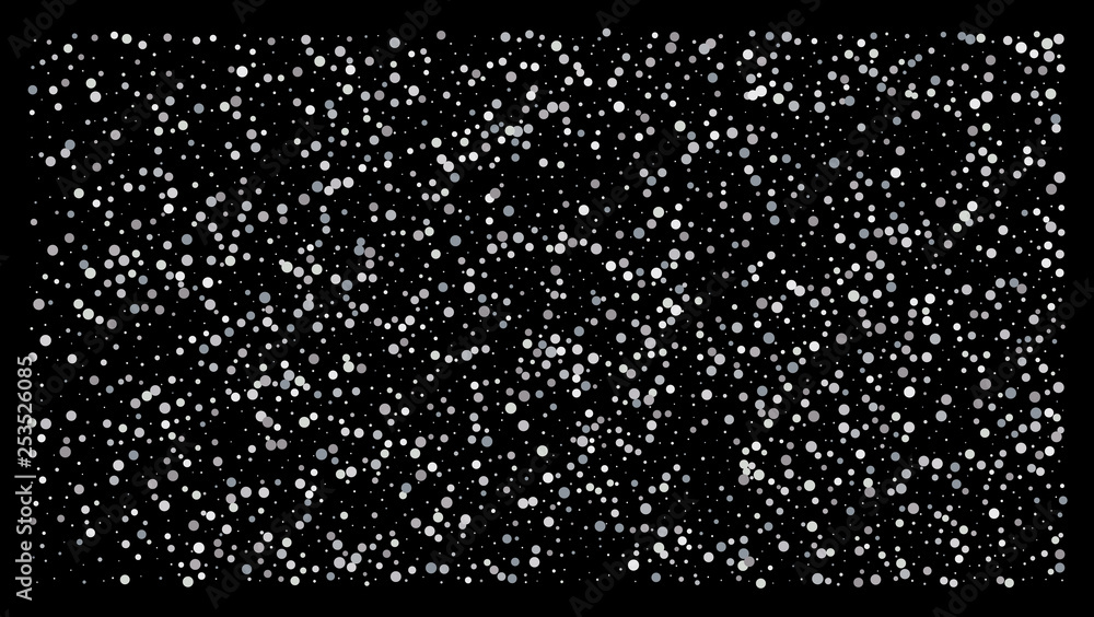 Silver polka dot small confetti on black background Silver polka dot small confetti on black background