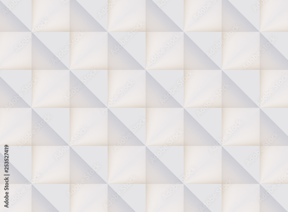 3D pattern made of white and beige geometric shapes, creative background or wallpaper surface made of light and shadow. Futuristic seamless decorative abstract texture design, simple graphic elements 3D pattern made of white and beige geometric shapes, creative background or wallpaper surface made of light and shadow. Futuristic seamless decorative abstract texture design, simple graphic elements